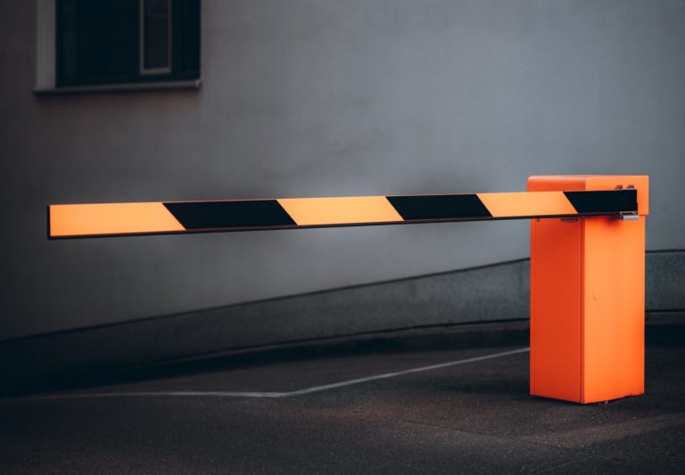orange and white wooden bench